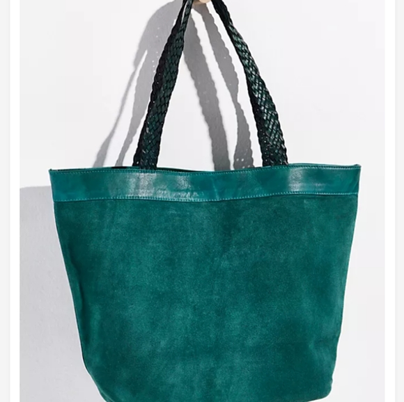 We the Free Brookline Tote in Ocean Mist 13.4" x 18.1" x 6.3" - Picture 5 of 5